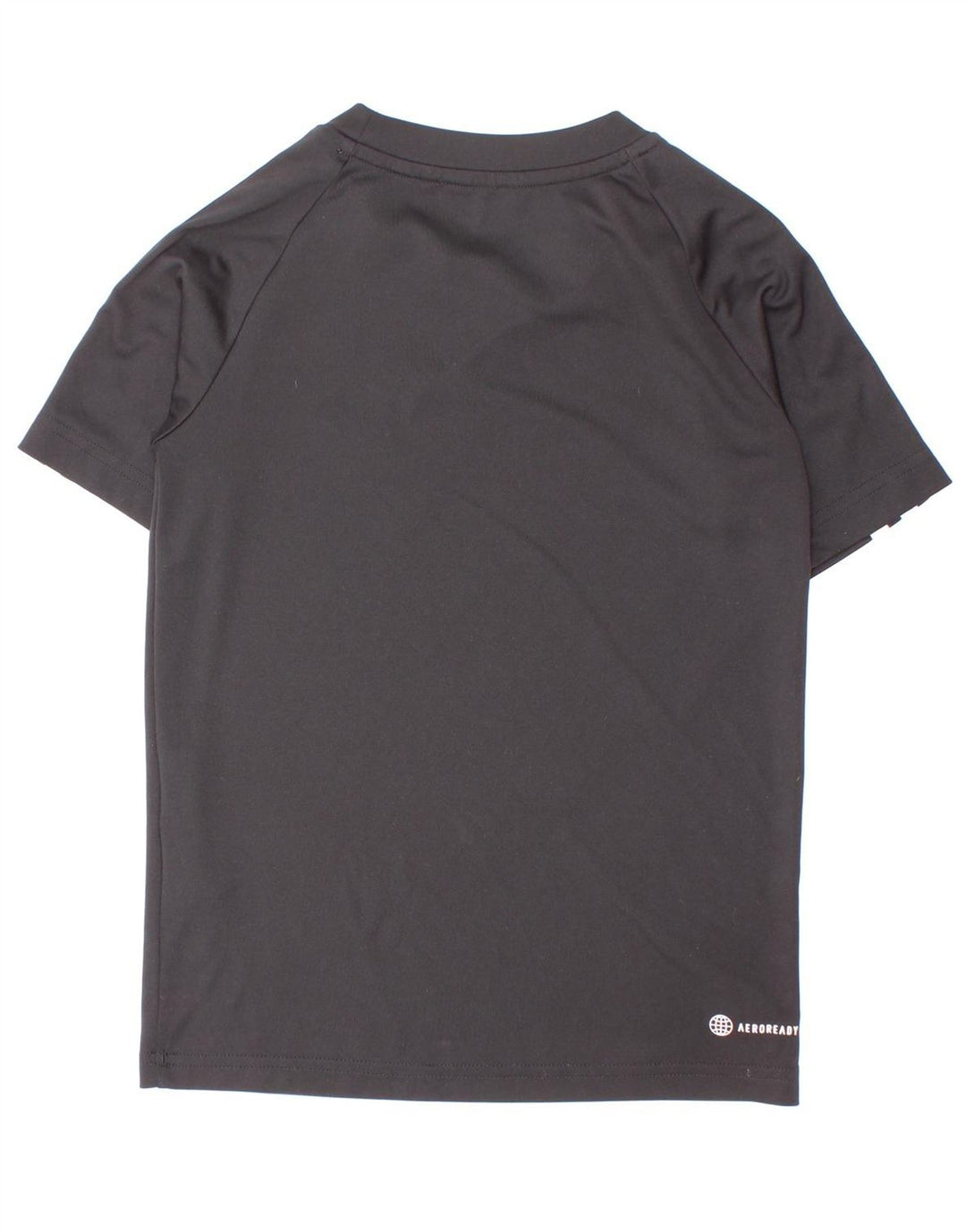 Adidas Boys Aeroready T-Shirt Top 7-8 Years Black Polyester