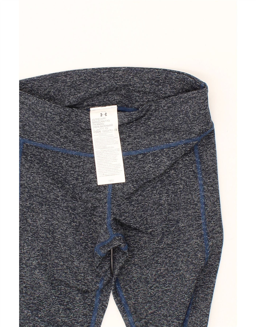 UNDER ARMOUR Womens Leggings UK 4 XS  Navy Blue Flecked Polyester Vintage Under Armour and Second-Hand Under Armour from Messina Hembry 