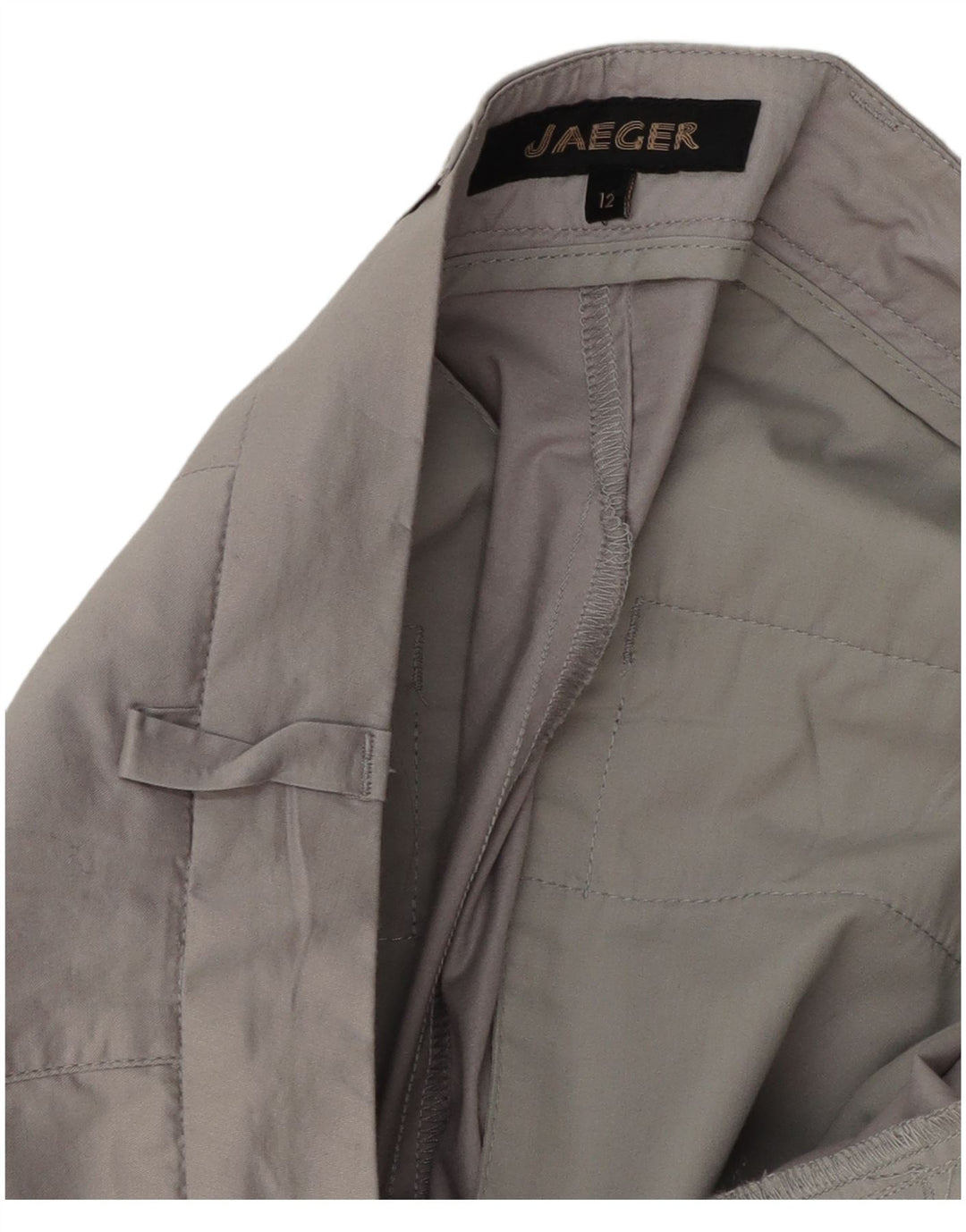 Jaeger Womens Crop Pegged Suit Trousers UK 12 Medium W32 L25 Grey Polyester