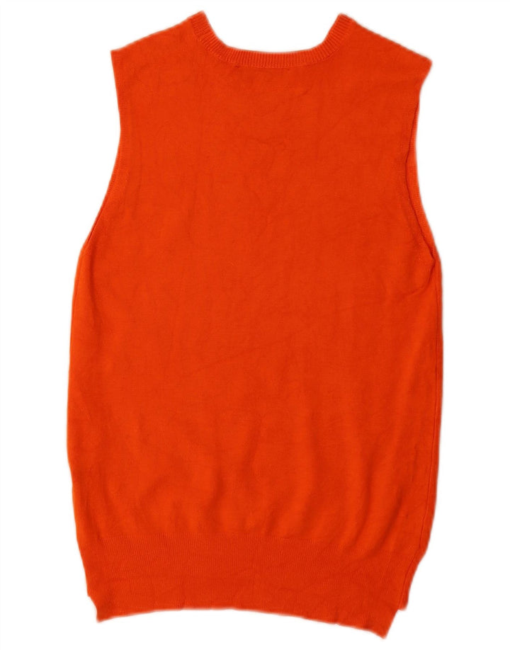 Zara Dame Vest Tank Top UK 12 Medium Orange