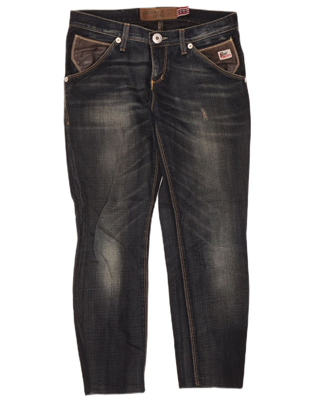 Roy Rogers Vaqueros ajustados desgastados para mujer W28 L26 azul