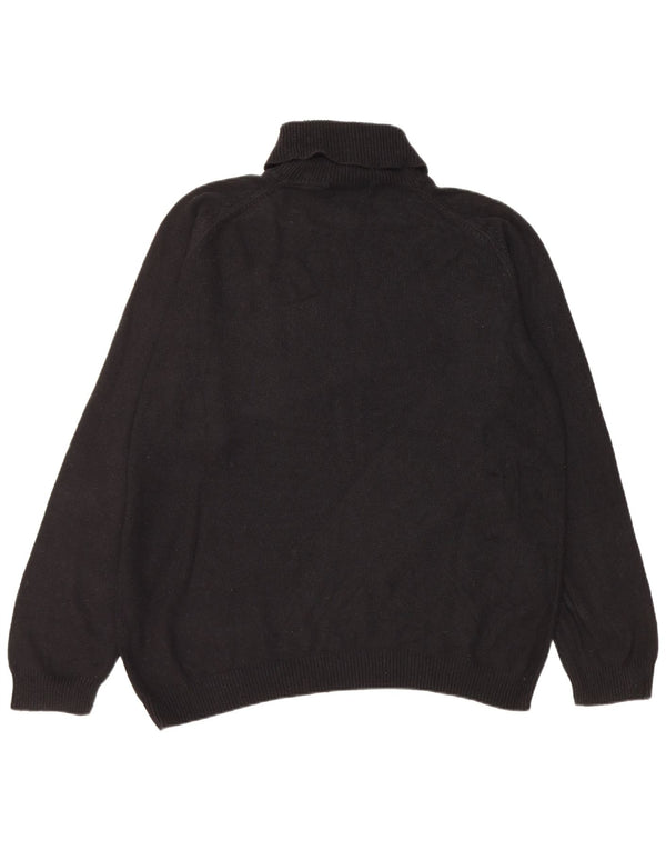 Marks & Spencer Damen Rollkragenpullover, UK 20 2XL, schwarze Baumwolle