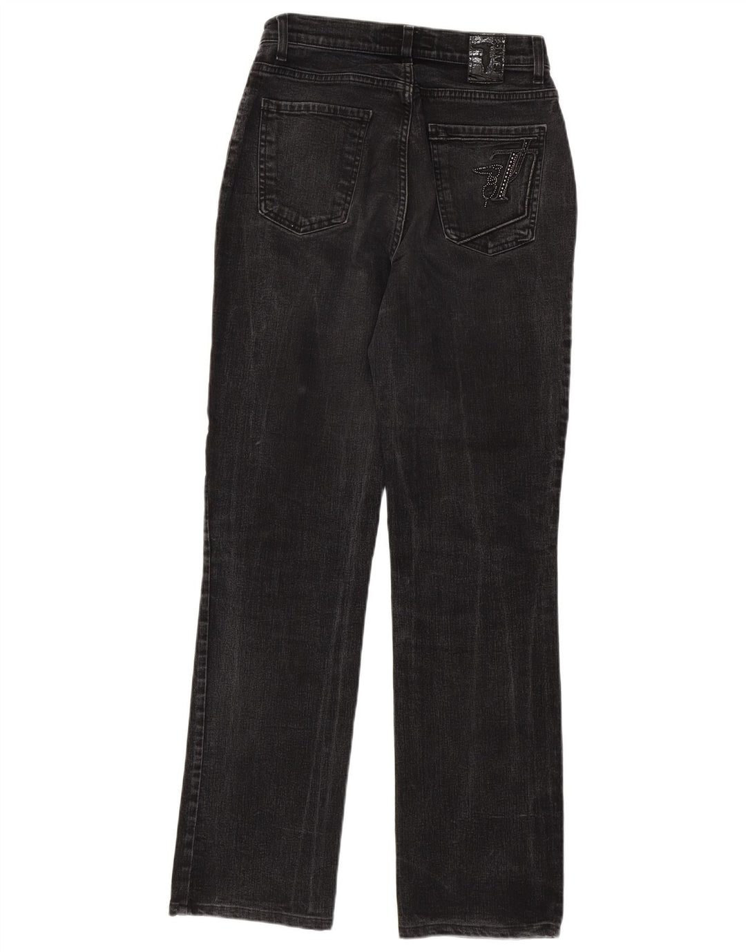 TRUSSARDI Womens Straight Jeans W28 L32 Grey Cotton