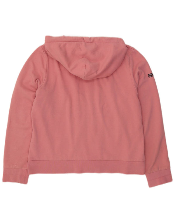 Maglione con cappuccio e zip da donna Superdry UK 16 grande cotone rosa