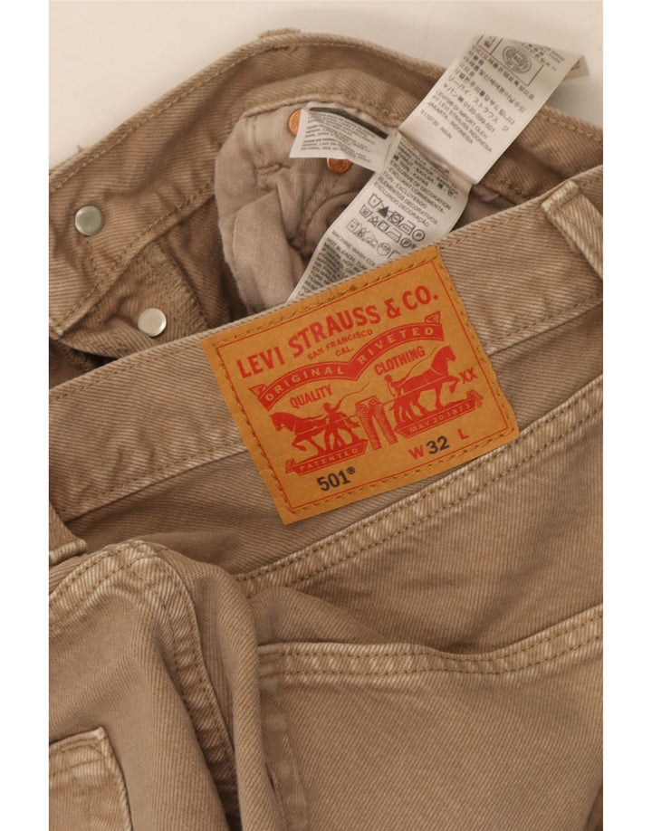Levi's Short en Jean 501 W32 Homme Beige Moyen Coton