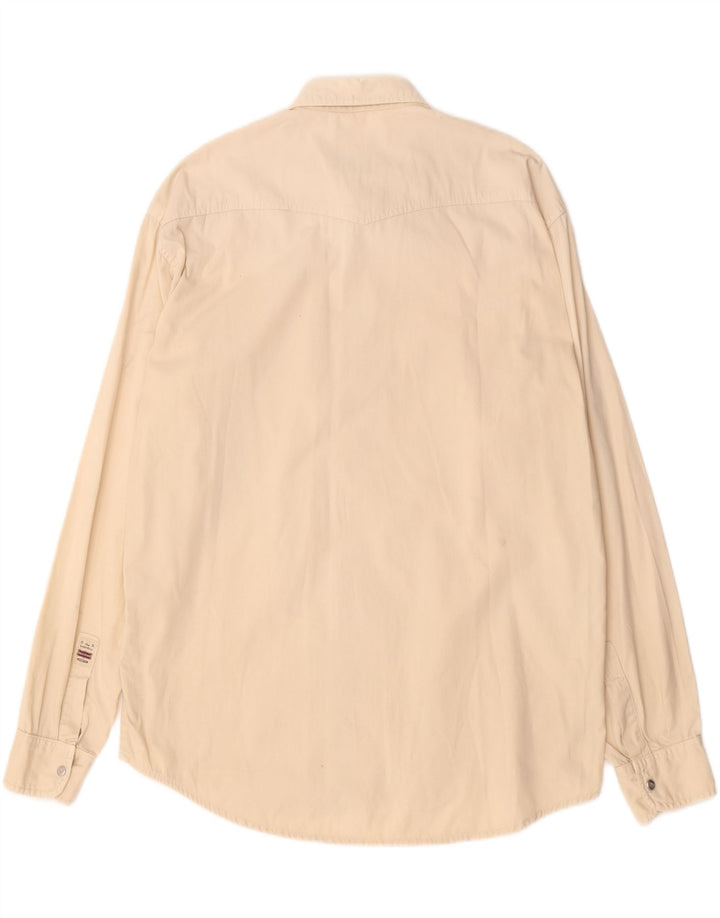 VINTAGE Herreskjorte XL Beige Bomuld