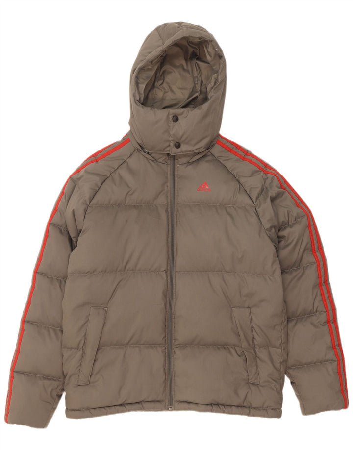 Adidas Chaqueta acolchada con capucha para hombre UK 36 Small Grey