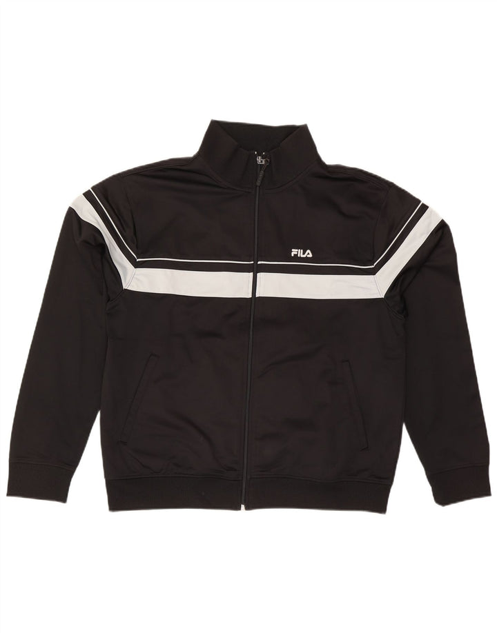 Fila Træningsdragt til mænd Topjakke Stor Sort Colourblock Polyester