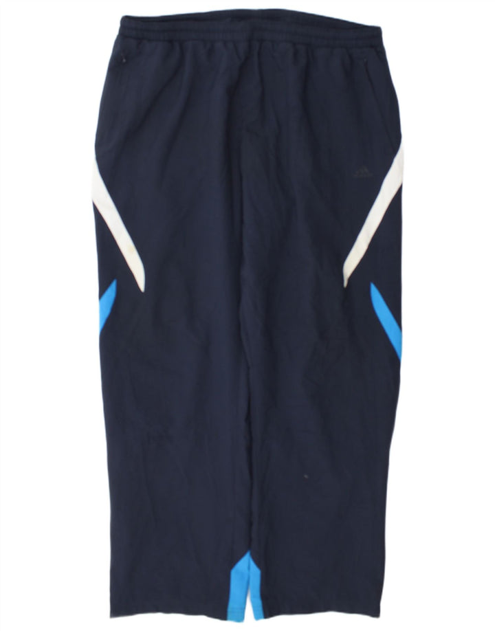 Adidas Mens Tracksuit Trousers 2XL Navy Blue Colourblock Polyester