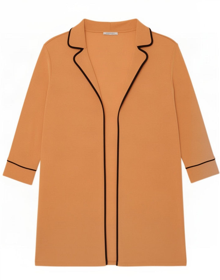 Top cardigan lungo oversize da donna Zara UK 14 Poliestere arancione medio