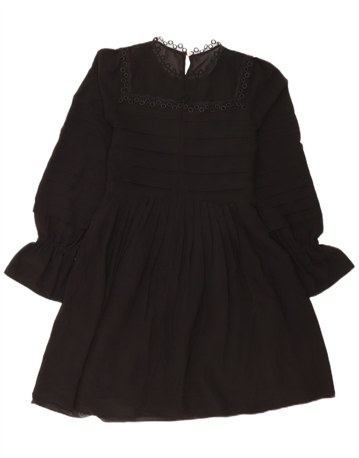 Ted Baker Damen-Langarmkleid in A-Linie, Größe 2, S, Schwarz, Polyester