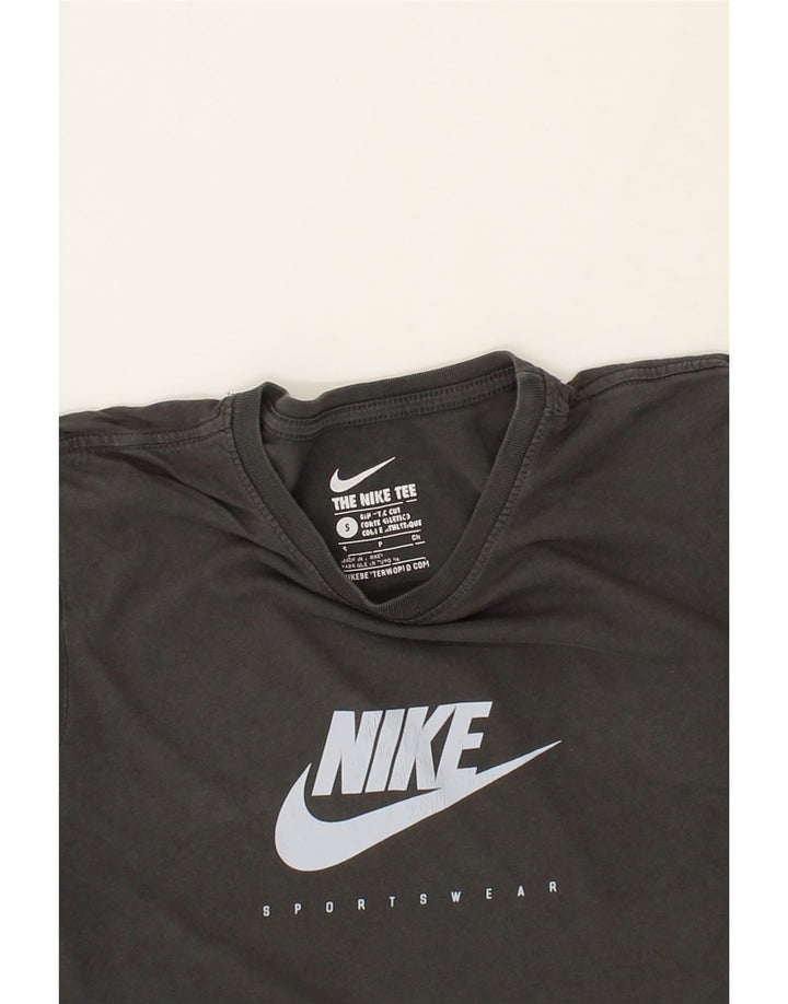 NIKE Mens Athletic Cut Graphic T-Shirt Top Small Grey Cotton Vintage Nike and Second-Hand Nike from Messina Hembry 