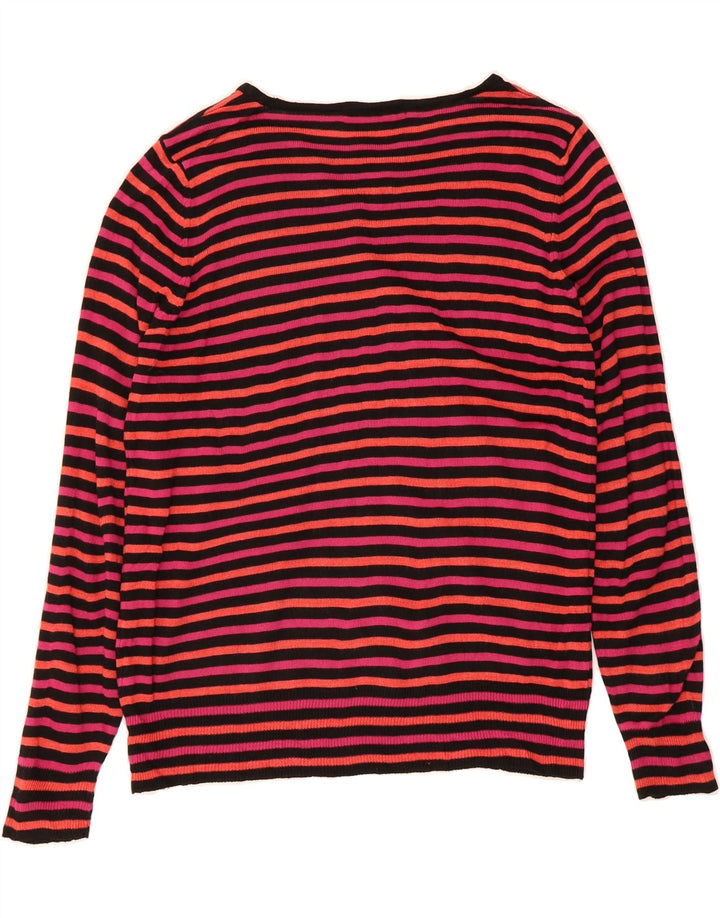 MARKS & SPENCER Womens Boat Neck Jumper Sweater UK 14 Large  Multicoloured Vintage Marks & Spencer and Second-Hand Marks & Spencer from Messina Hembry 