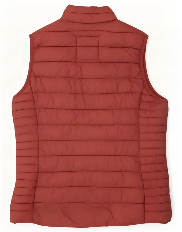 Colete acolchoado feminino Crew Clothing UK 14 grande nylon rosa