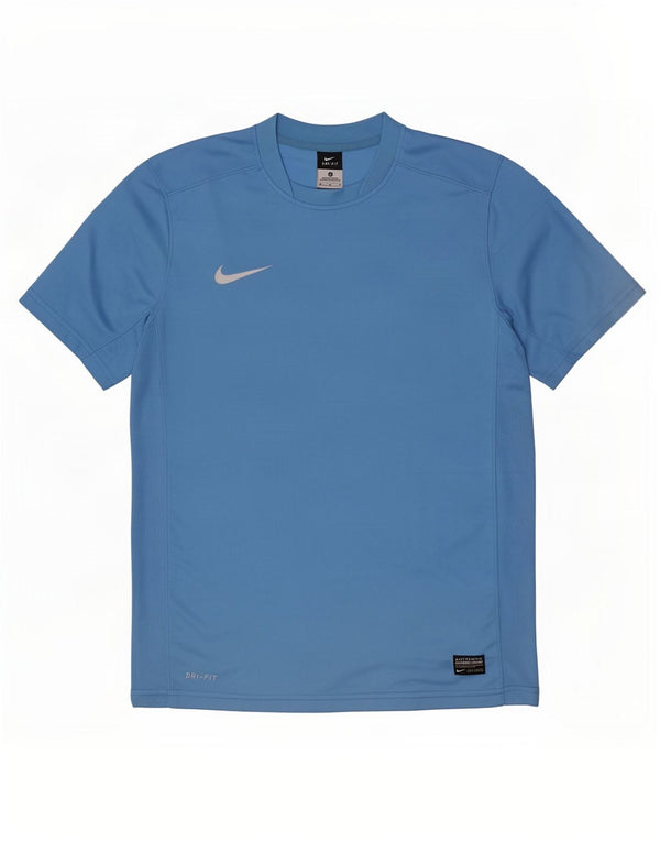 Nike Mens Dri Fit Camiseta Top Médio Azul Poliéster