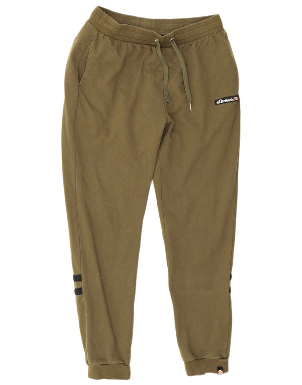 Ellesse Womens Tracksuit Trousers Joggers UK 18 XL Khaki Colourblock Cotton