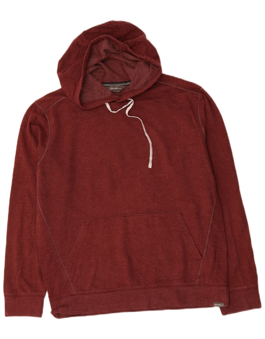 EDDIE BAUER Pull à capuche pour homme en coton bordeaux moyen