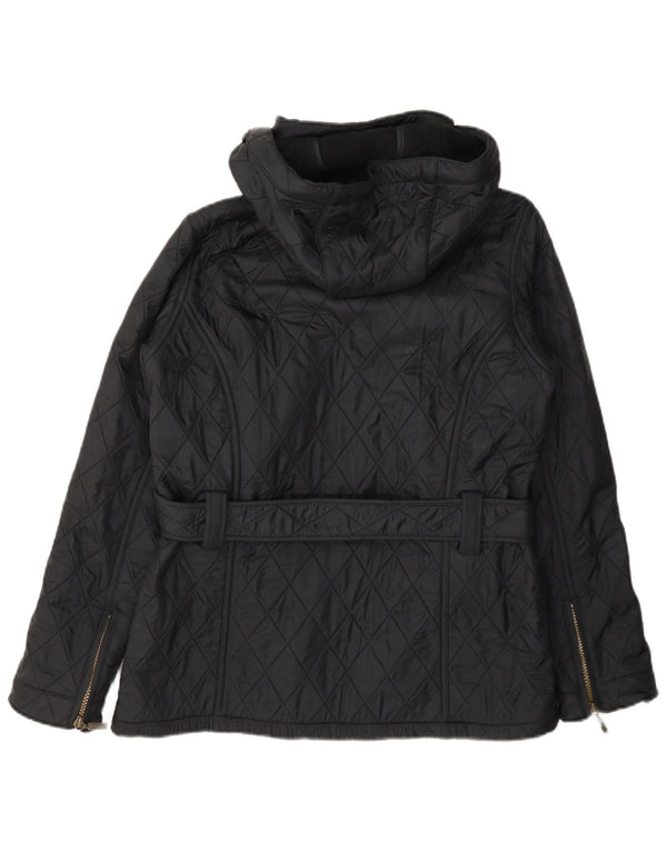 Jachetă matlasată cu glugă Barbour pentru femei UK 12 Poliamidă gri mediu