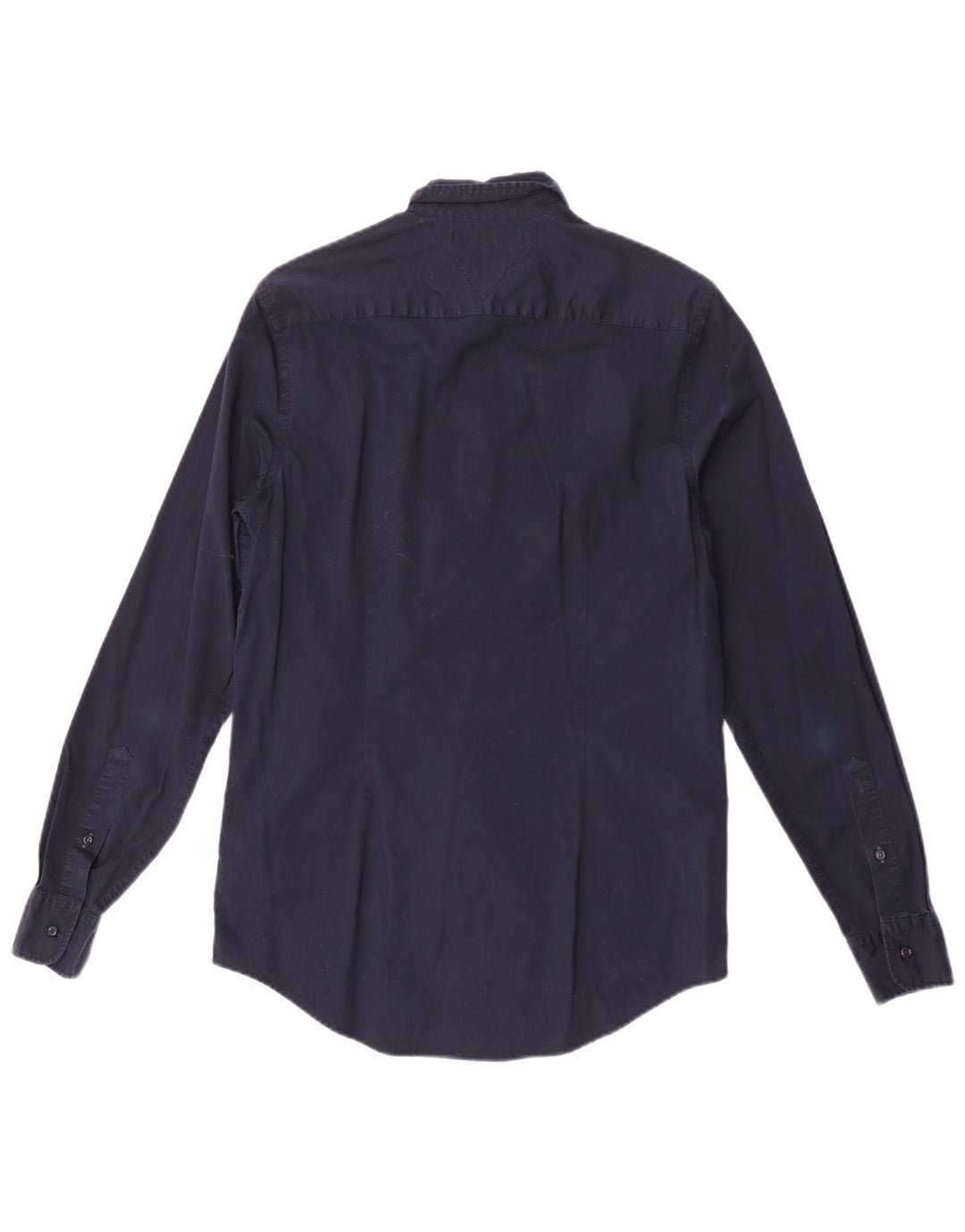 Tommy Hilfiger Mens Slim Fit Shirt Medium Navy Blue Cotton