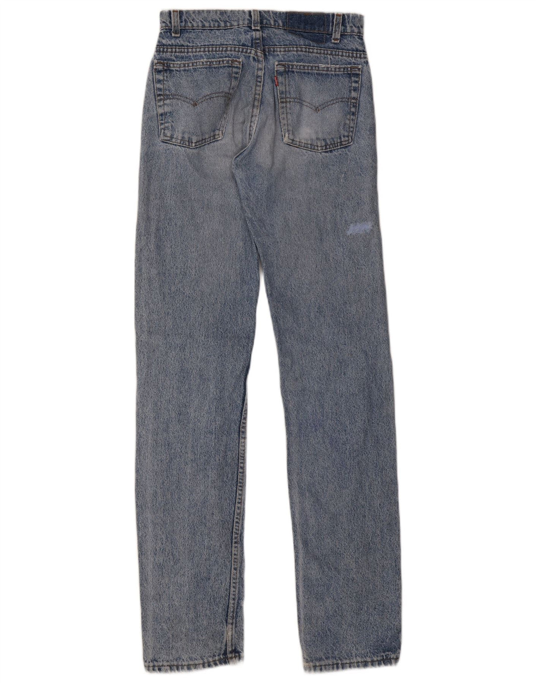 LEVI'S Womens Distressed Straight Jeans W30 L36 Blue Cotton