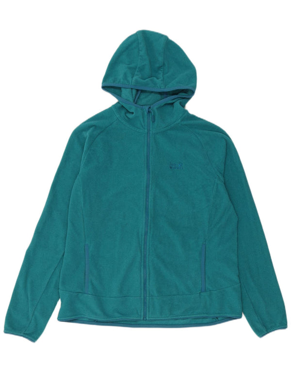 Jack Wolfskin Veste de survêtement à capuche pour femme UK 18 XL Bleu Polyester