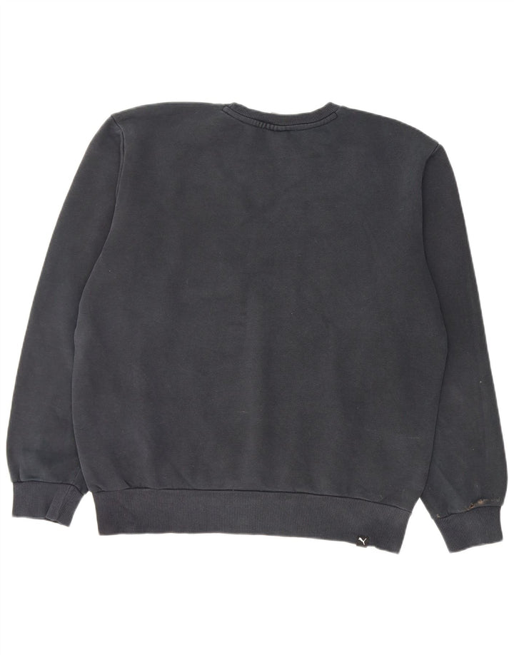 Puma Sweat-Shirt Graphique Homme Noir Moyen Coton