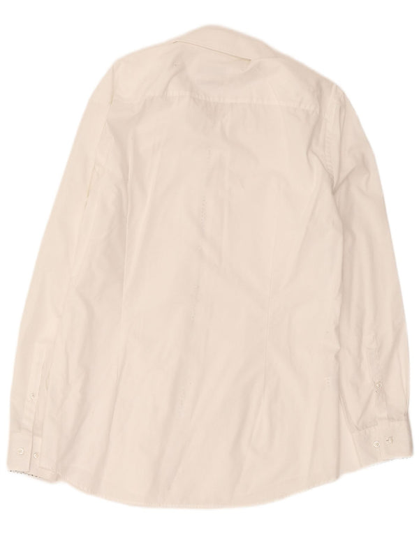 Hugo Boss Mens Slim Fit Shirt Size 42 16 1/2 Large White Cotton