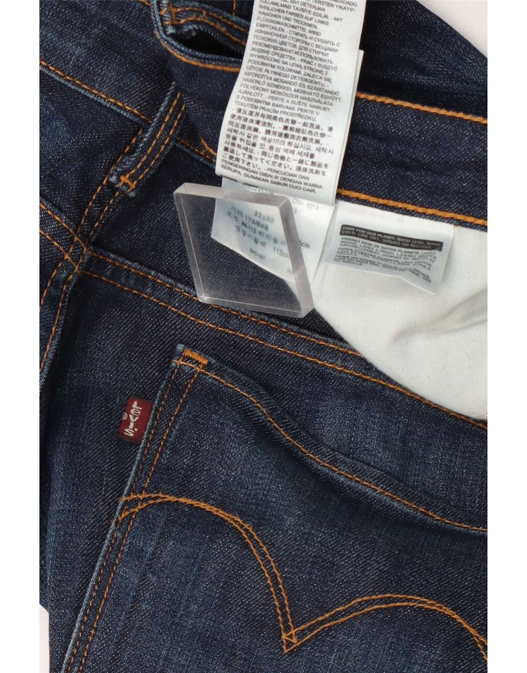 Levi's Womens Mid Rise Bootcut Jeans W33 L32 Navy Blue Cotton