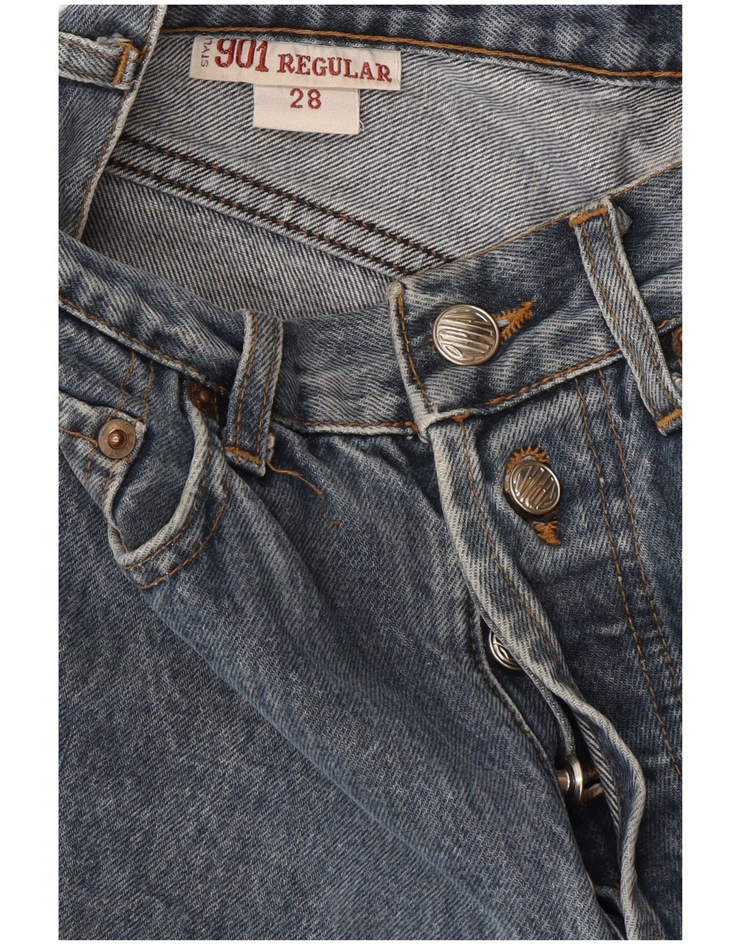 REPLAY Jeans corti da donna 901 vestibilità regolare W28 L23 Blu