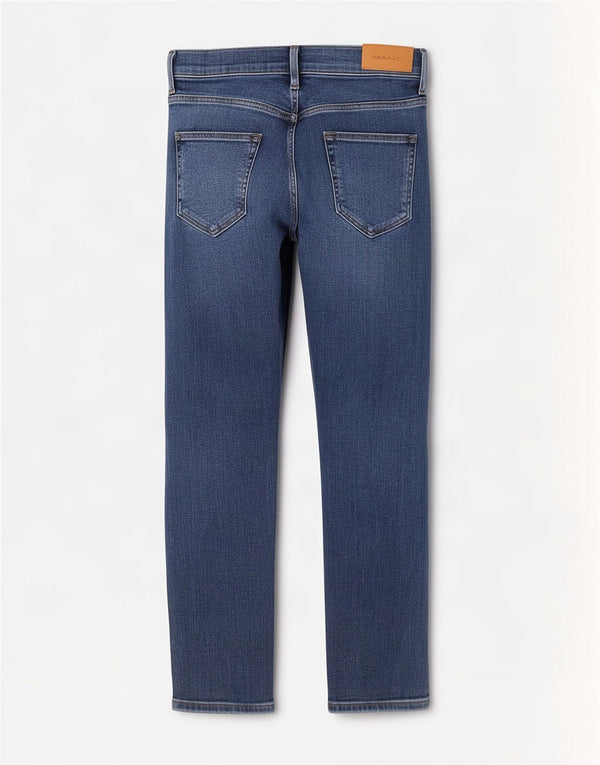 Gant Jeans Slim Menina 11-12 Anos W26 L26 Azul Algodão