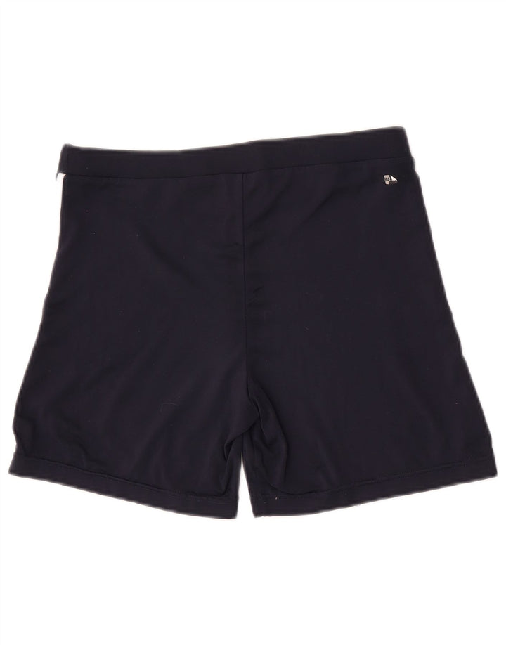 Adidas Womens Climalite Sport Shorts UK 12 Medium Navy Blue Polyester