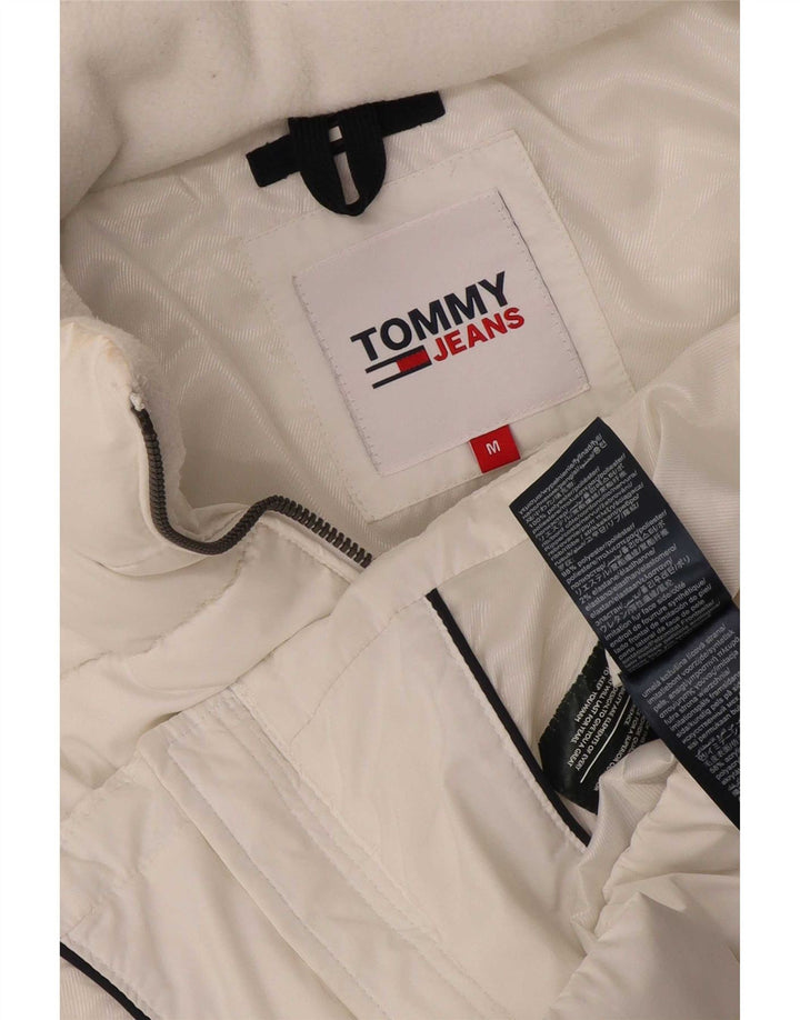 Tommy Hilfiger Γυναικείο μπουφάν με κουκούλα UK 14 Μεσαίο λευκό πολυεστέρας