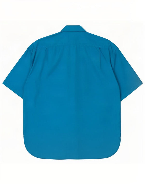 Vintage Womens Short Sleeve Shirt Blouse UK 18 XL Blue