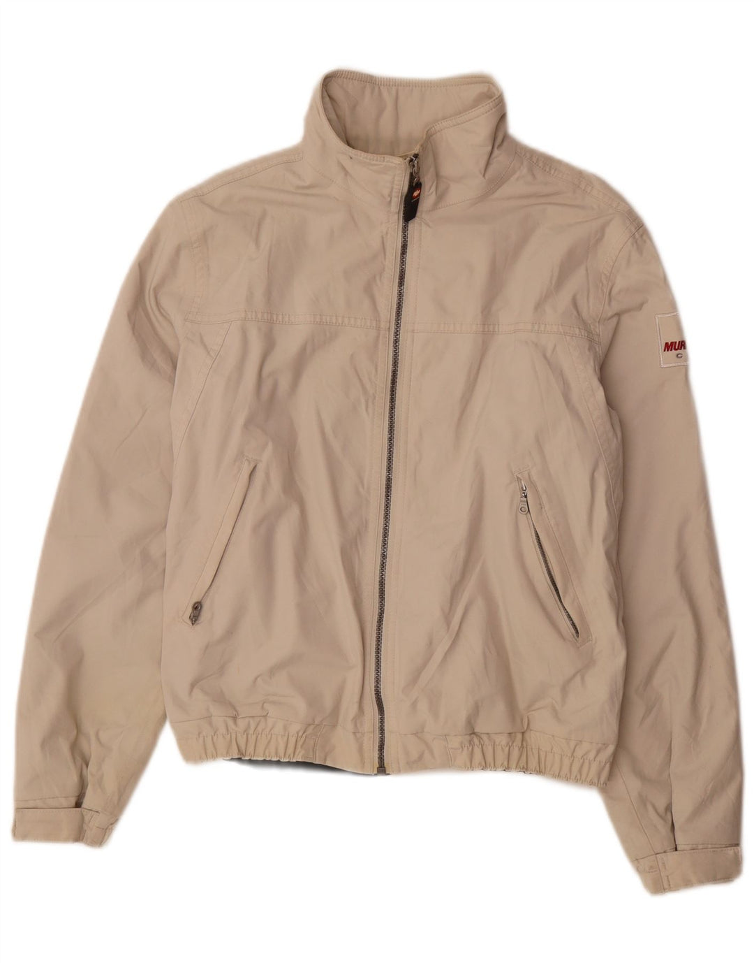 Murphy & Nye Mens Bomber Jacket UK 36 Small Off White Polyamide