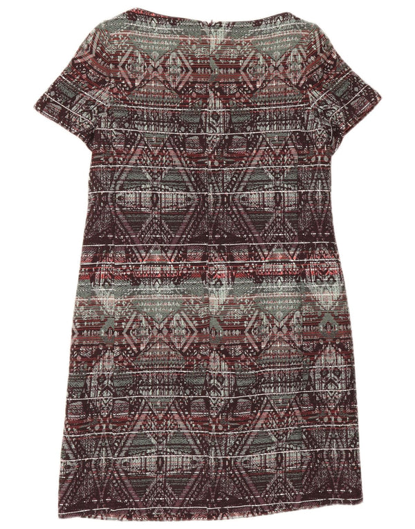 Monsoon Womens Shift Dress UK 12 Medium Flerfarvet geometrisk bomuld