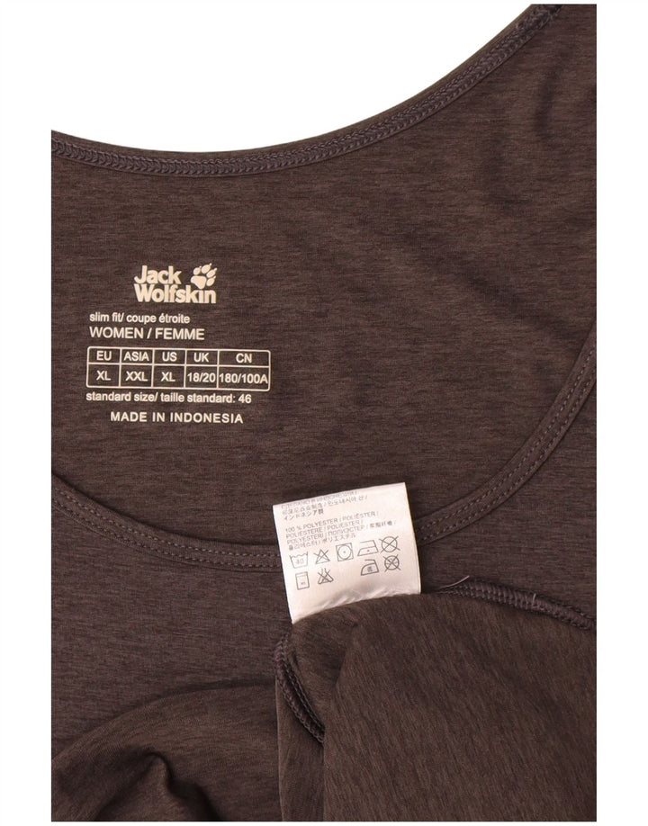 Jack Wolfskin Womens Vest Top UK 18/20 XL Grey Polyester