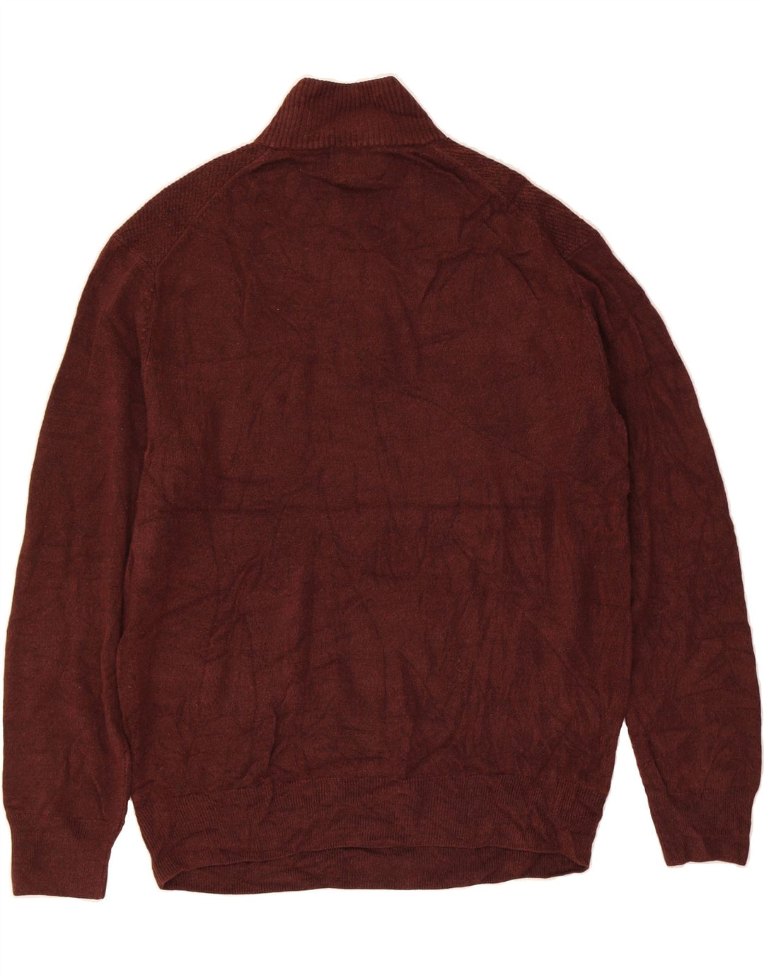DOCKERS Mens Zip Neck Jumper Sweater Large Brown Acrylic Vintage Dockers and Second-Hand Dockers from Messina Hembry 