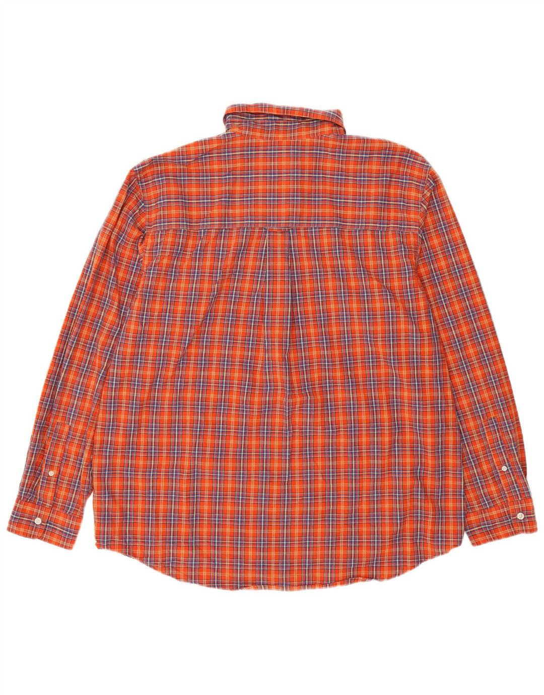 Camisa masculina Chaps XL laranja xadrez algodão
