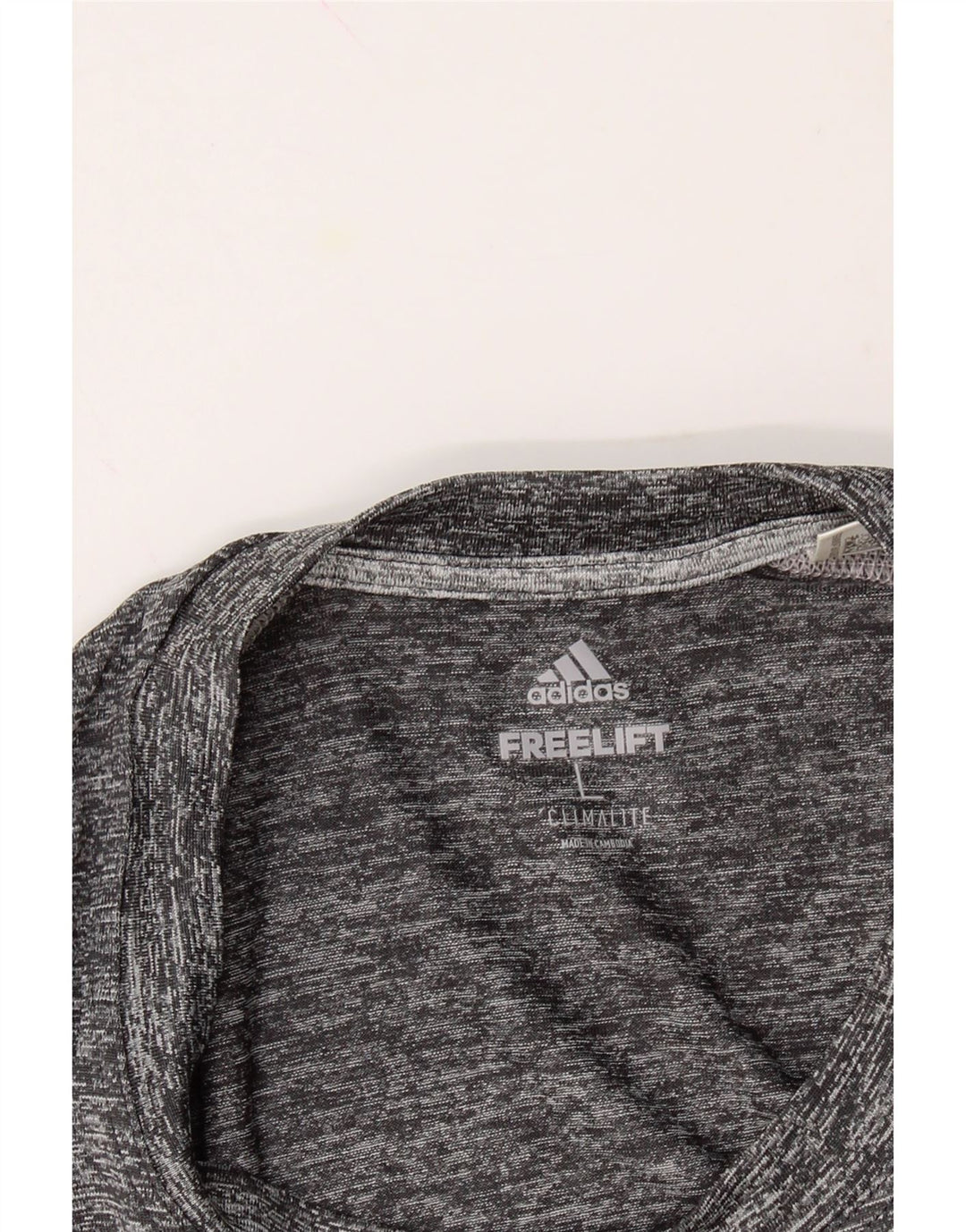 ADIDAS Mens Climalite T-Shirt Top Large Grey Flecked Polyester Vintage Adidas and Second-Hand Adidas from Messina Hembry 