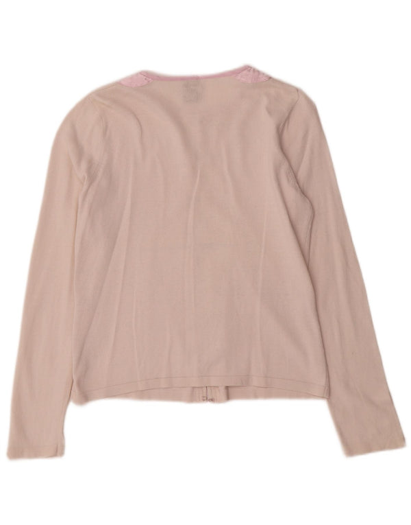 Gap Womens Crop Cardigan Sweater UK 12 Medium Pink Colourblock Bomuld