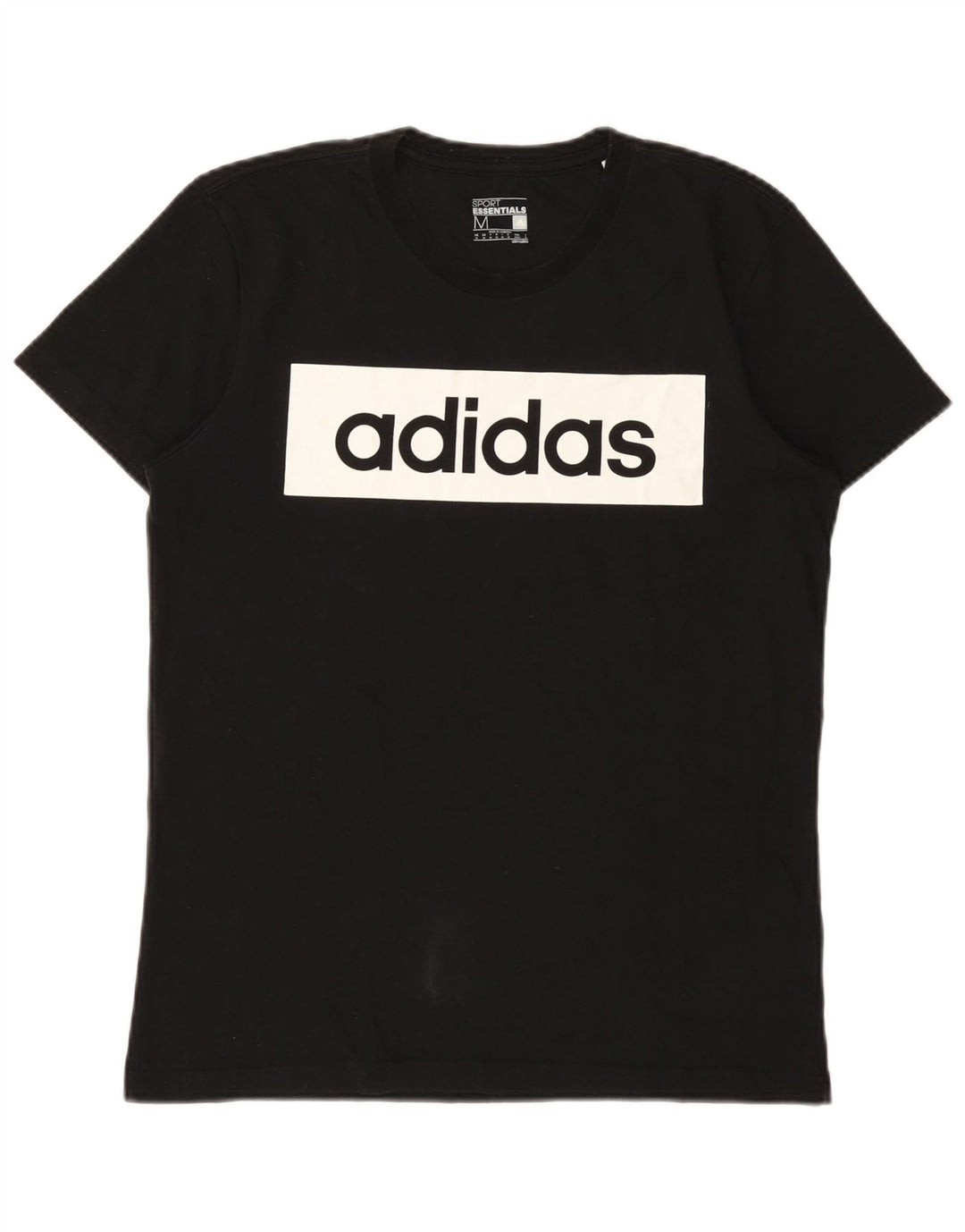 Adidas Mens Climalite Graphic T-Shirt Top Medium Black Cotton