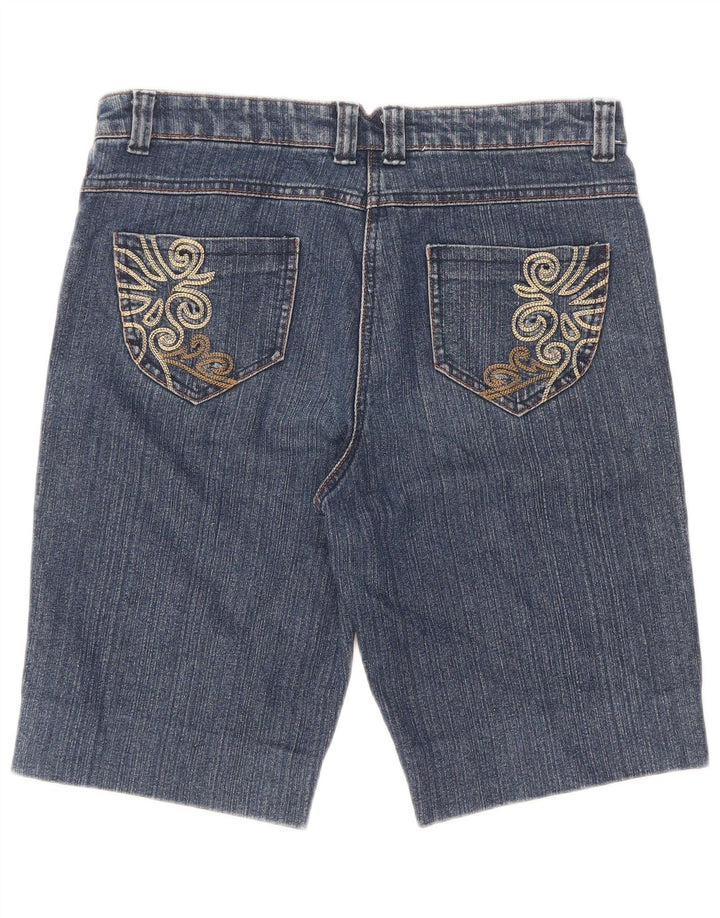 M&Co Womens Denim Shorts UK 12 Medium W32 Blue Cotton