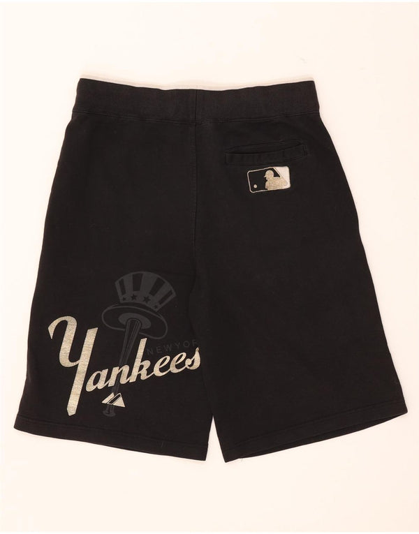 Majestic Herre New York Yankees grafiske sportsshorts Små sorte bomuld