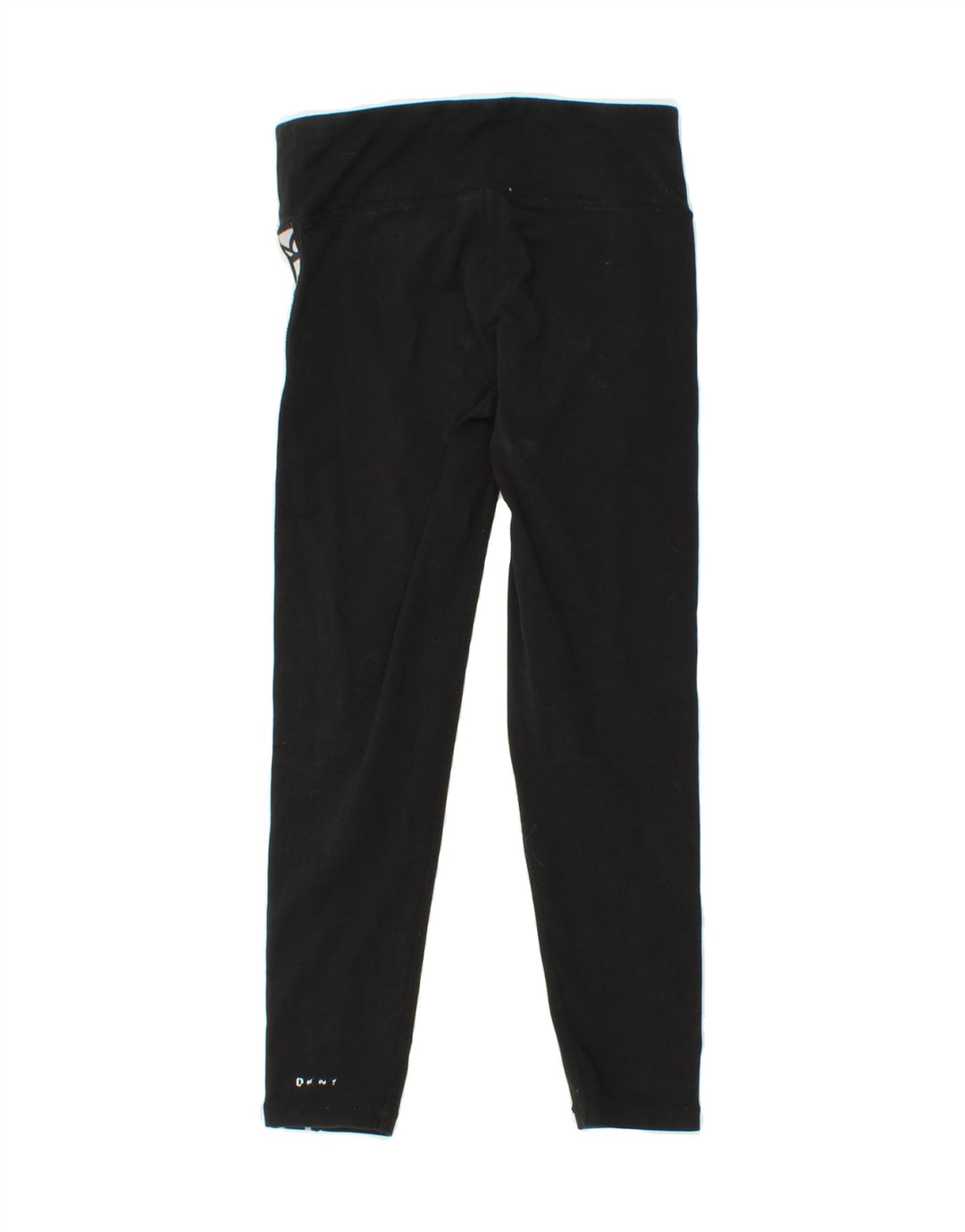 DKNY Womens Graphic Leggings UK 10 Small  Black Cotton Vintage Dkny and Second-Hand Dkny from Messina Hembry 