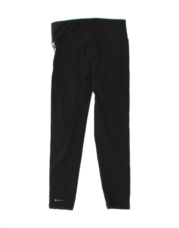 DKNY Womens Graphic Leggings UK 10 Small  Black Cotton Vintage Dkny and Second-Hand Dkny from Messina Hembry 