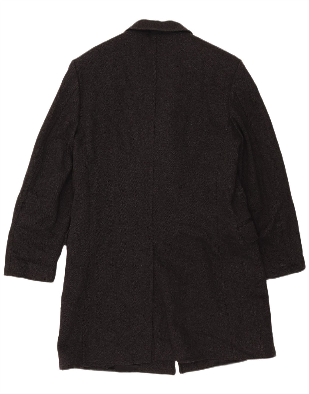 Fay Mens Overcoat UK 38 Medium Grey Herringbone