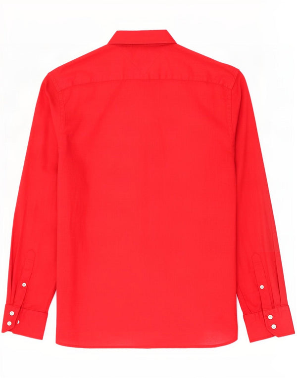 Tommy Hilfiger Herrenhemd XL, rotes Leinen