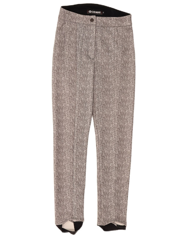 Colmar Женские повседневные брюки со штрипками IT 42 Medium W30 L30 Серые с узором «елочка»