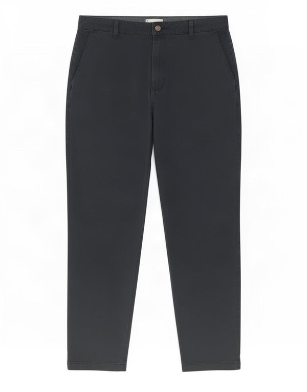 Zara Womens Straight Chino Trousers UK 18 XL W38 L29 Black Cotton