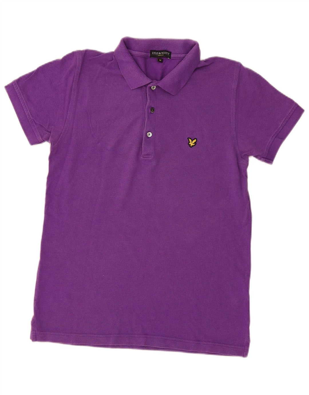Lyle & Scott Mens Polo Shirt Medium Purple Cotton